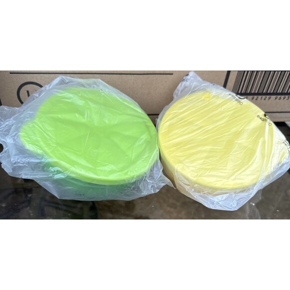 Tupperware Bowls Lemon 102647 And Lime 068277 Citrus Keepers Set of 2 New Vtg - Picture 1 of 3